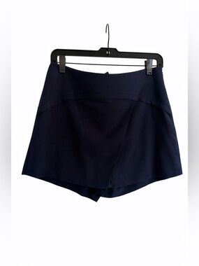 BCBGMaxAzria Navy Asymmetric Skort Shorts